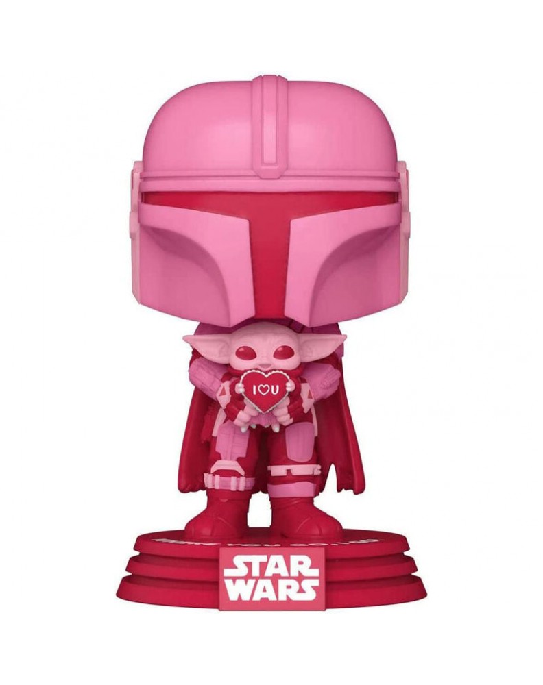 FUNKO POP STAR WARS VALENTINES MANDALORIAN WITH GROGU EXCLUSIVE