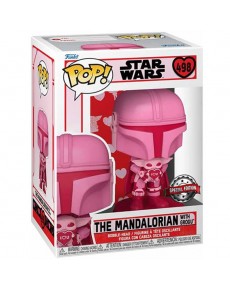 FUNKO POP STAR WARS VALENTINES MANDALORIAN WITH GROGU EXCLUSIVE