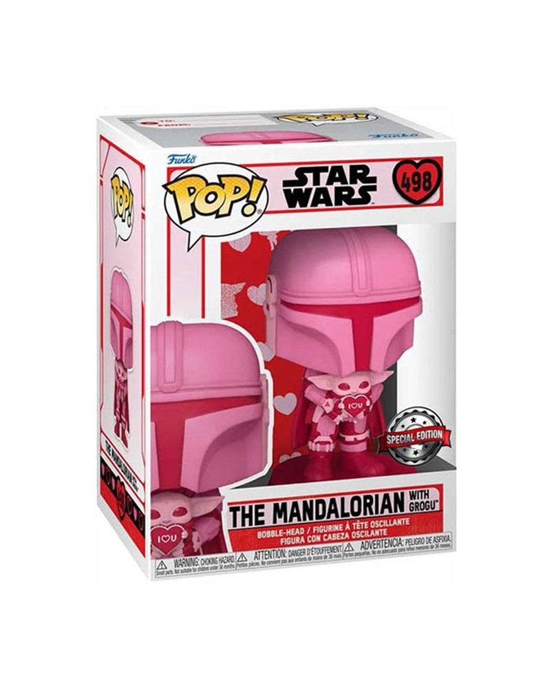 FUNKO POP STAR WARS VALENTINES MANDALORIAN WITH GROGU EXCLUSIVE