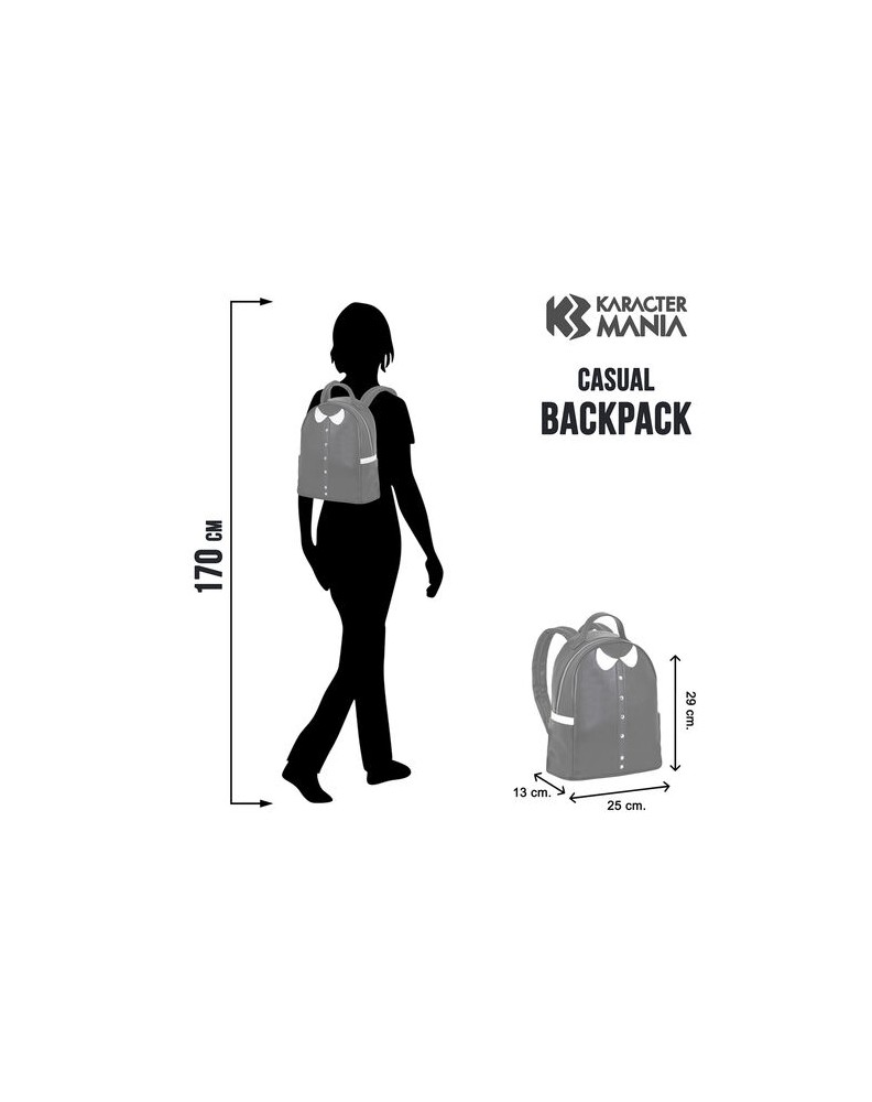 WEDNESDAY BLACK CASUAL BACKPACK WEDNESDAY VARSITY CASUAL