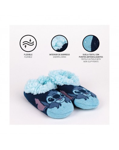 ZAPATILLAS DE CASA SUELA BLANDA CALCETÍN STITCH