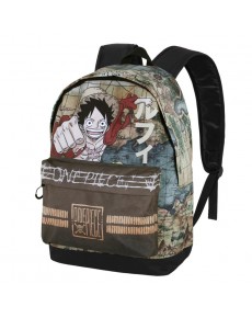 ONE PIECE BROWN BACKPACK HS FAN 2.0 ONE PIECE MAP 30CM