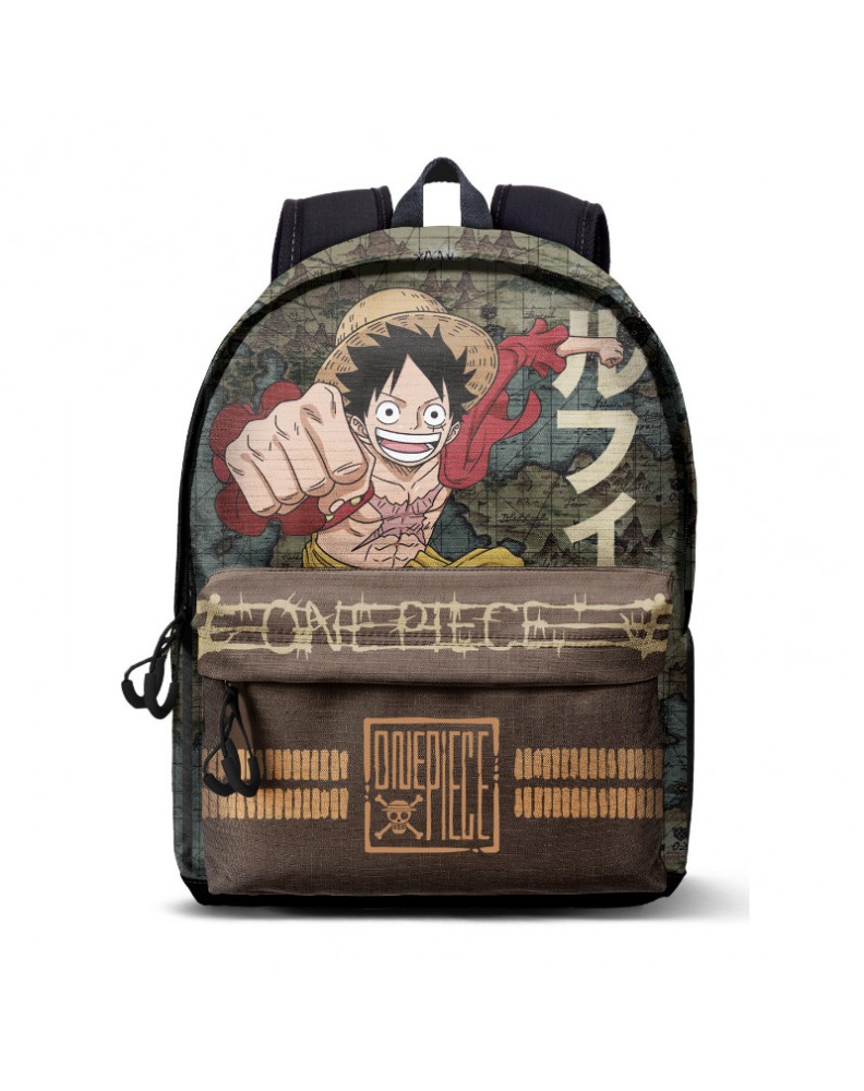 ONE PIECE MARRÓN MOCHILA HS FAN 2.0 ONE PIECE MAP 30CM X 44CM X 18CM