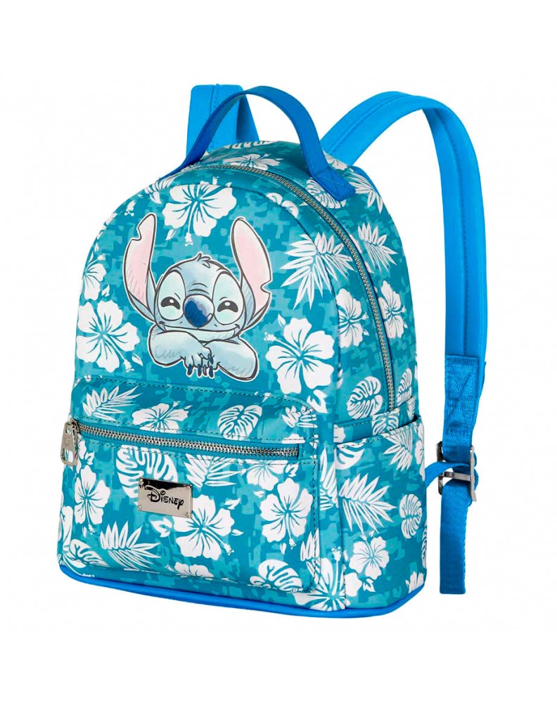 LILO Y STITCH AZUL MOCHILA FASHION PEQUEÑA LILO Y STITCH ALOHA 23CM X 29CM X 17C