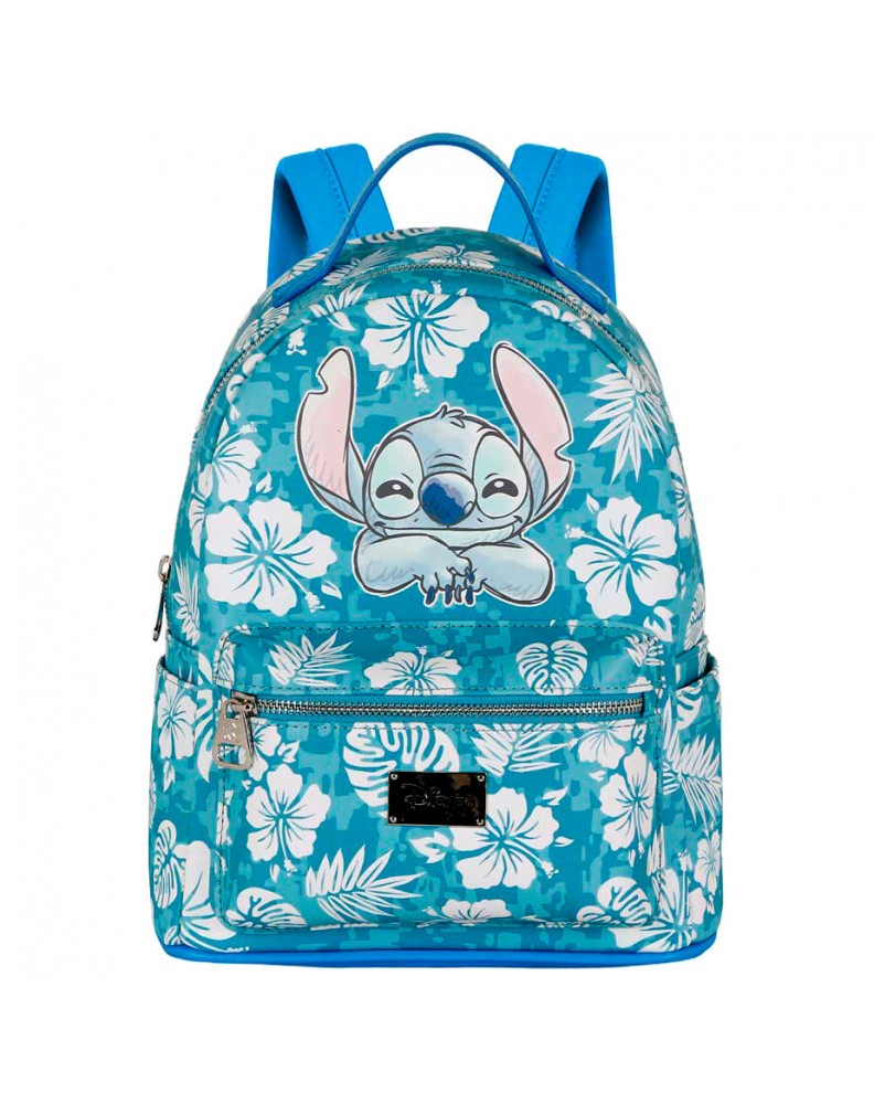 LILO Y STITCH AZUL MOCHILA FASHION PEQUEÑA LILO Y STITCH ALOHA 23CM X 29CM X 17C