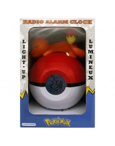 CHARMANDER SLEEPING IN POKEBALL ALARM CLOCK LED LAMP POKEMON