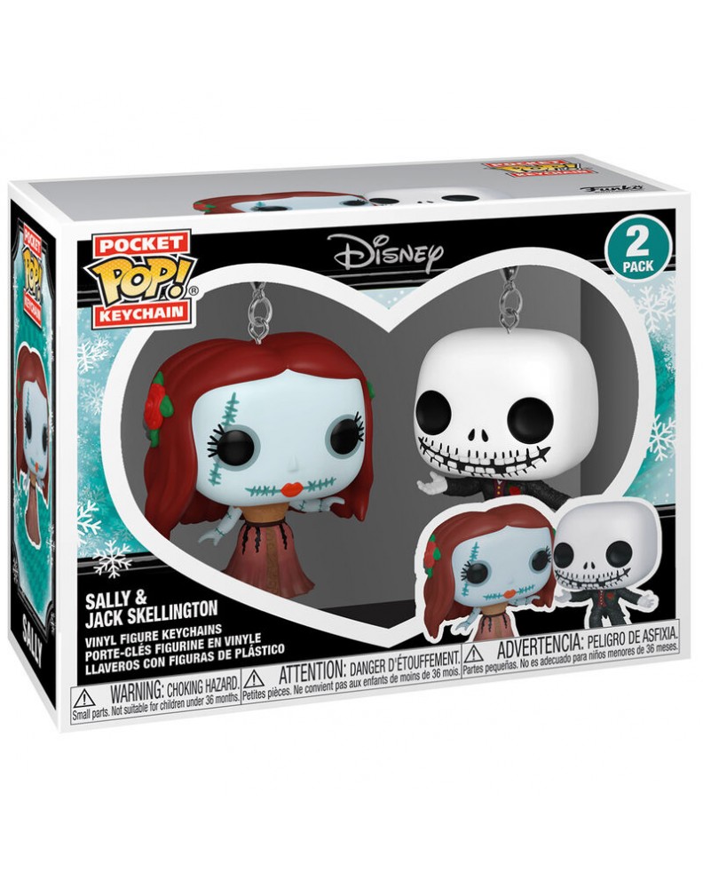 BLISTER KEYCHAINS POCKET POP DISNEY NIGHTMARE BEFORE CHRISTMAS JACK & SALLY