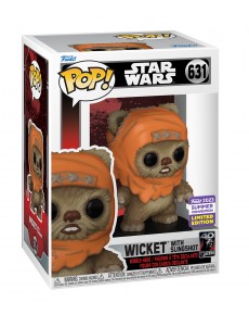 FUNKO POP! STAR WARS: RETURN OF THE JEDI - WICKET WITH SLINGSHOT 631 (SDCC 2023