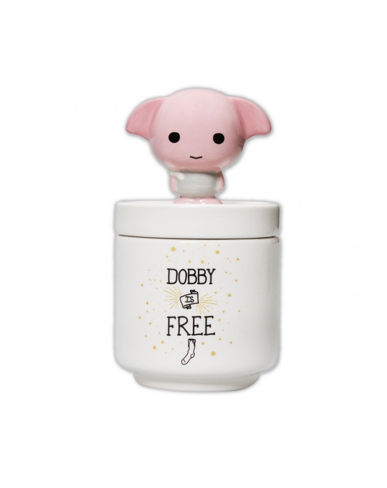 CERAMIC JAR WITH LID 3D HARRY POTTER DOBBY KAWAII