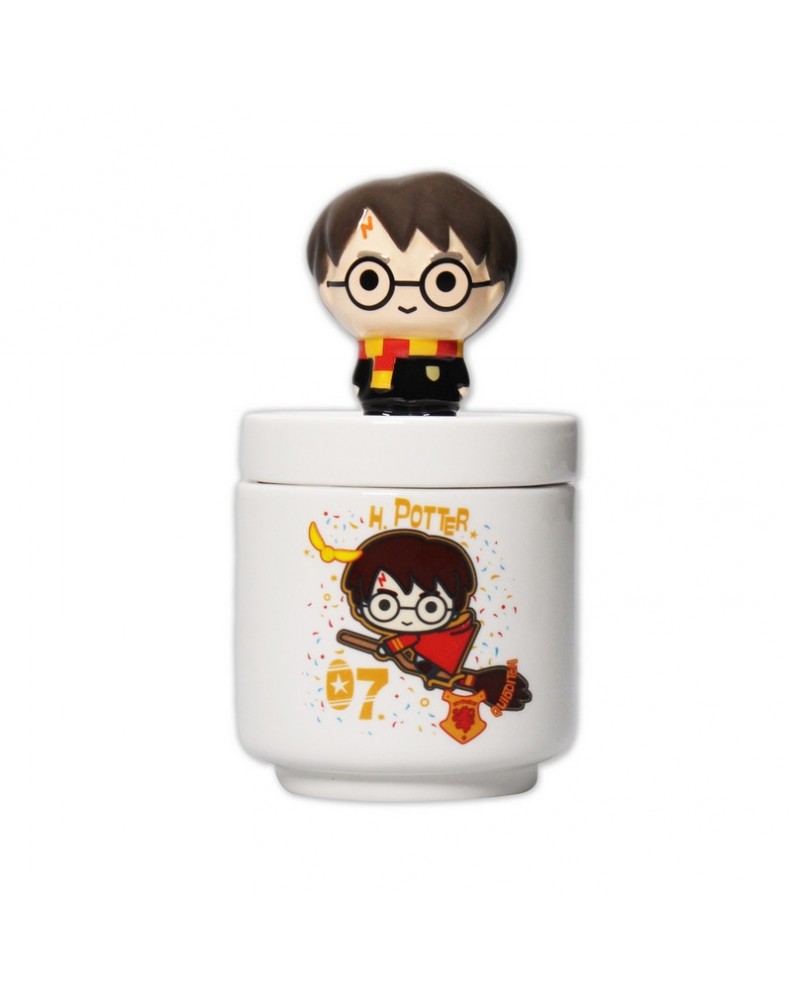 BOTE CERAMICA CON TAPA 3D HARRY POTTER HARRY KAWAII