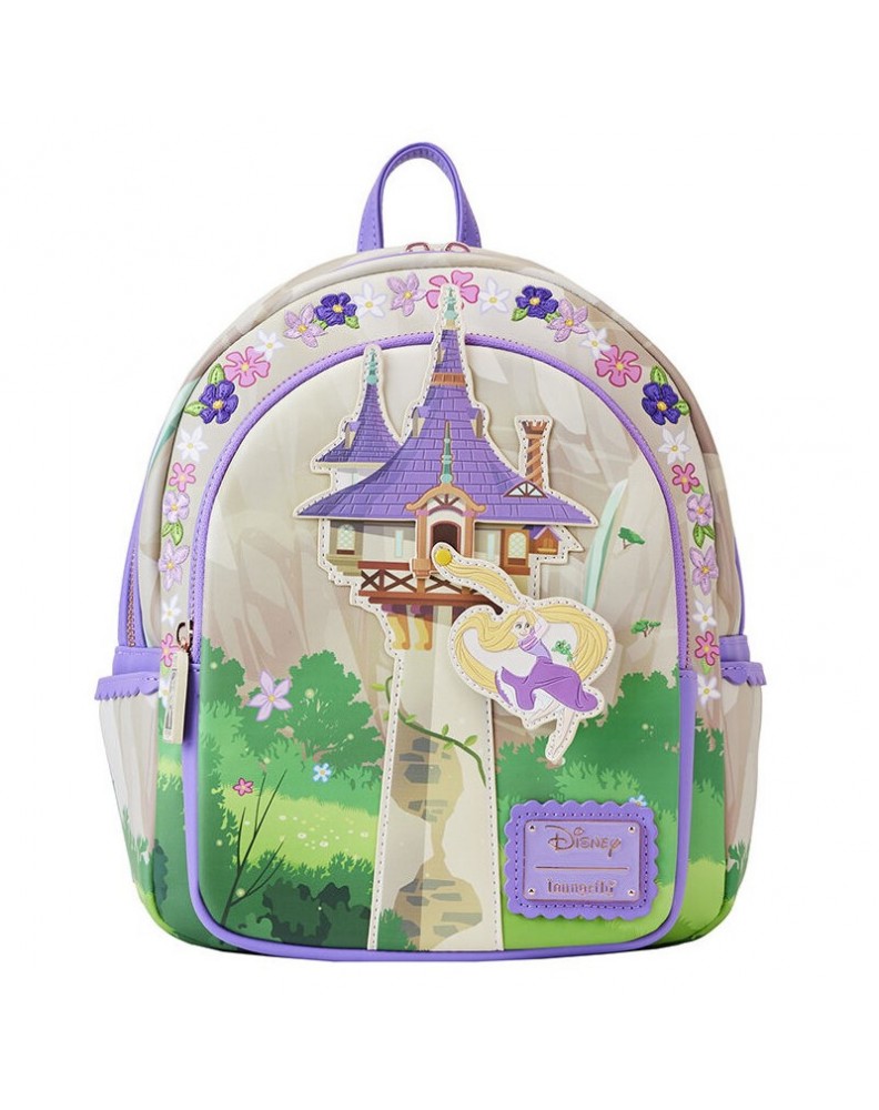 MINI MOCHILA RAPUNZEL BALANCEANDOSE DESDE LA TORRE