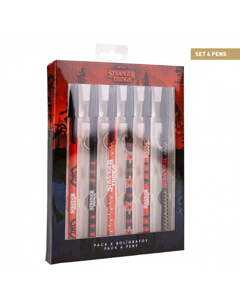 STRANGER THINGS PACK X6 PEN