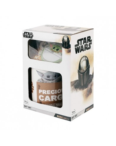 SET DE TAZA, POSAVASOS Y LLAVERO DE GOMA EL NIÑO