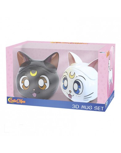 SAILOR MOON - GIFT SET 3D MUGS LUNA & ARTEMIS