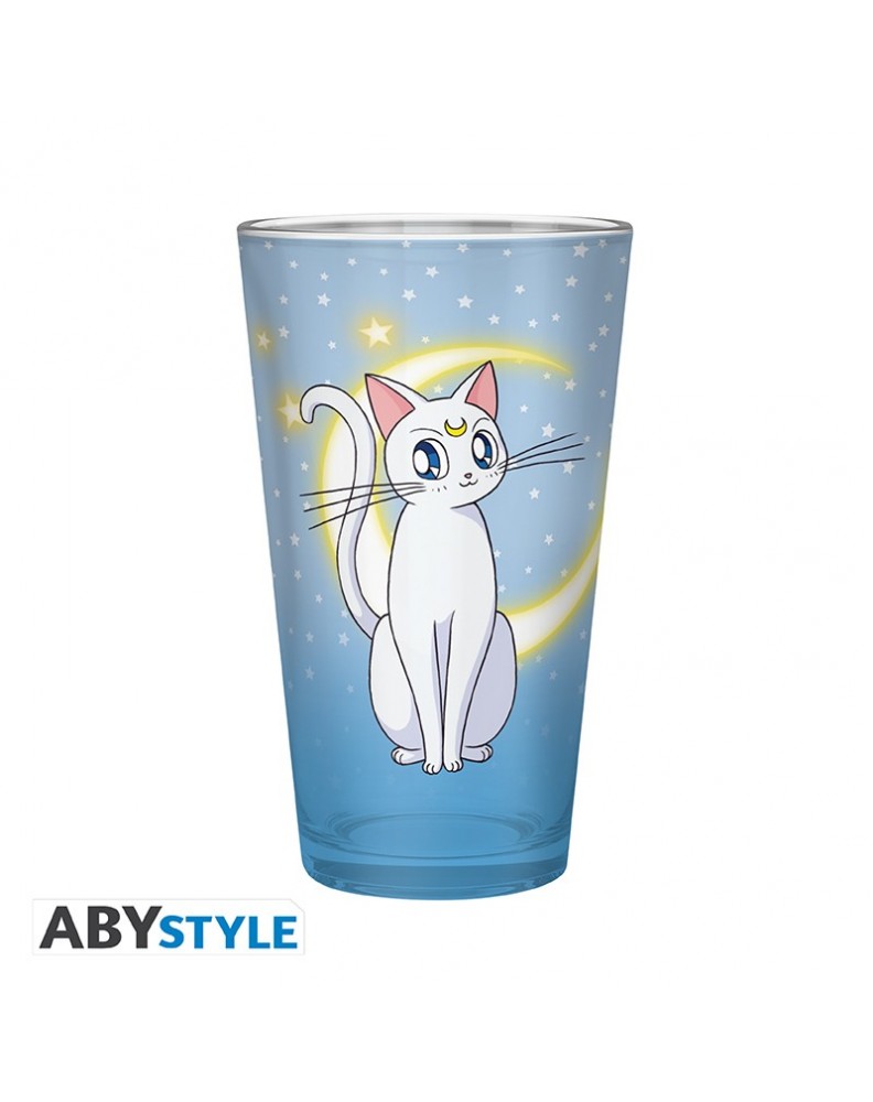 SAILOR MOON - Large Glass - 400ml - Luna & Artemis