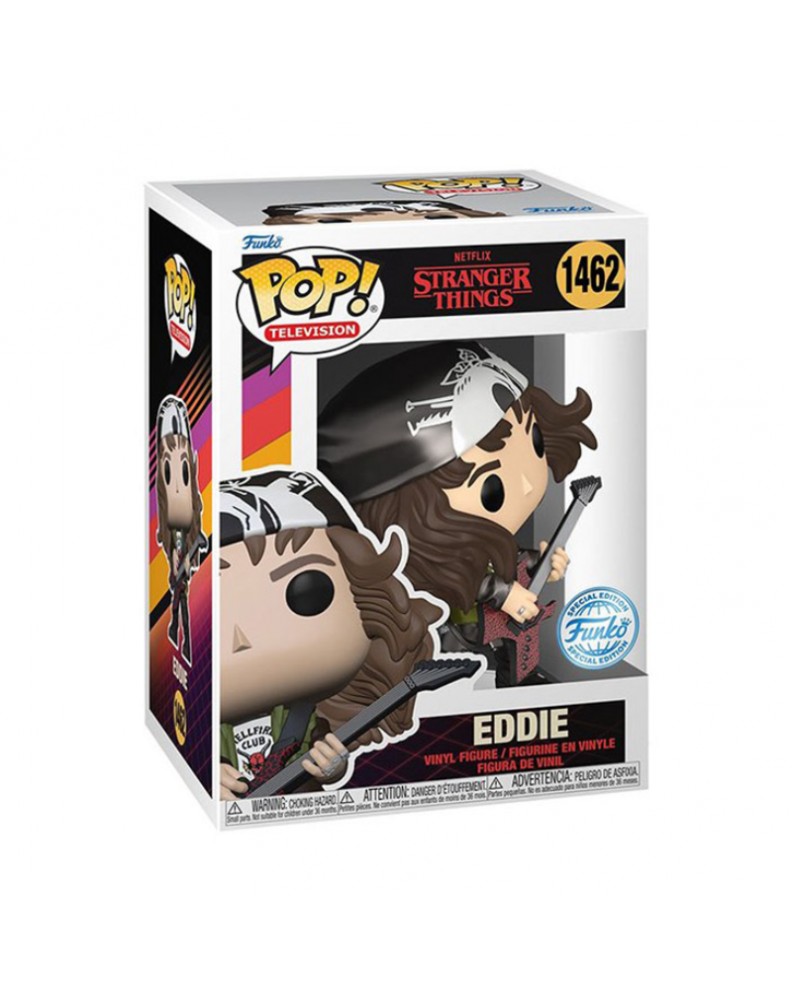 FUNKO POP! STRANGER THINGS-HUNTER EDDIE (WITH GUITAR) METALIC EXCLUSIVE