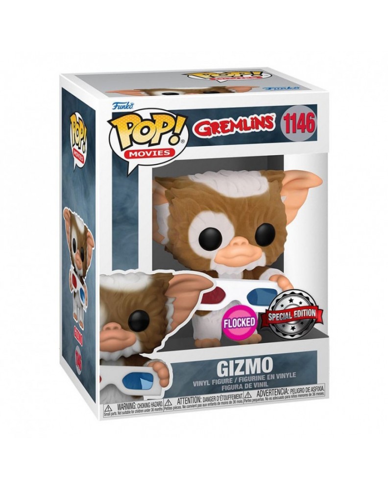 FUNKO POP! GIZMO WITH 3D GLASSES-GREMLINS-FLOCKED-SPECIAL EDITION