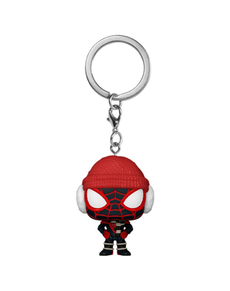 LLAVERO KEYCHAIN FUNKO- MARVEL- SPIDERMAN MILES MORALES WITH WINTER SUIT