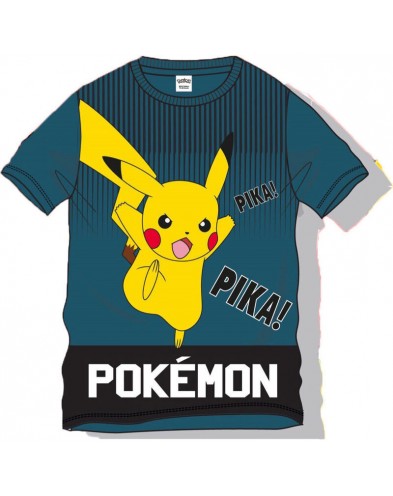 CAMISETA NIÑO-POKEMON- PIKACHU-LICENCIA OFICIAL