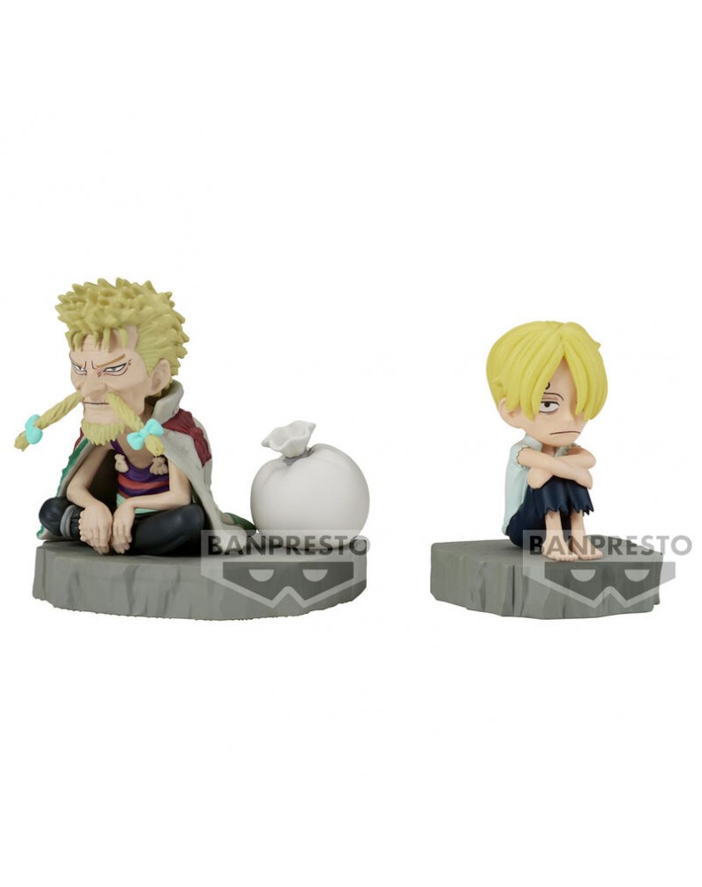 FIGURA BANPRESTO ONE PIECE WORLD COLLECTABLE FIGURELOG STORIES SANJI & ZEFF 6CM