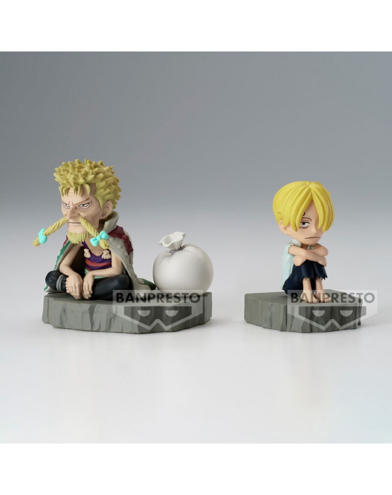 FIGURA BANPRESTO ONE PIECE WORLD COLLECTABLE FIGURELOG STORIES SANJI & ZEFF 6CM