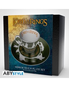 LORD OF THE RINGS - MIRROR MUG & PLATE SET - FELLOWSHIP