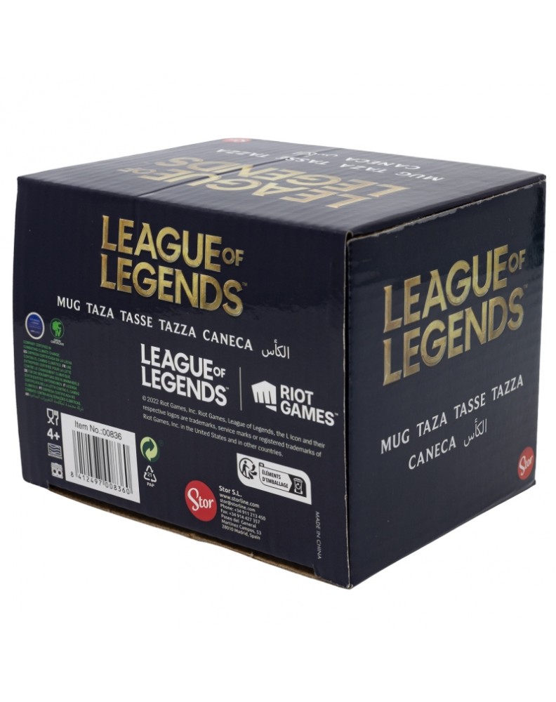 TAZA CERAMICA DESAYUNO 400 ML EN CAJA REGALO LEAGUE OF LEGENDS