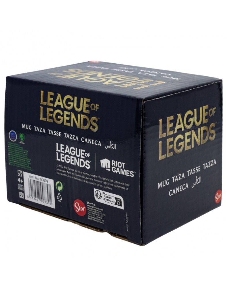 TAZA CERAMICA GLOBE 380 ML EN CAJA REGALO LEAGUE OF LEGENDS