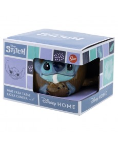 TAZA CERAMICA 3D 420 ML EN CAJA REGALO STITCH COCONUT