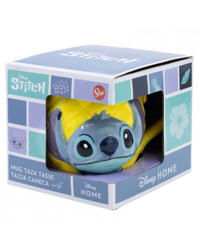 TAZA CERAMICA 3D XXX ML EN CAJA DE REGALO STITCH PINEAPPLE