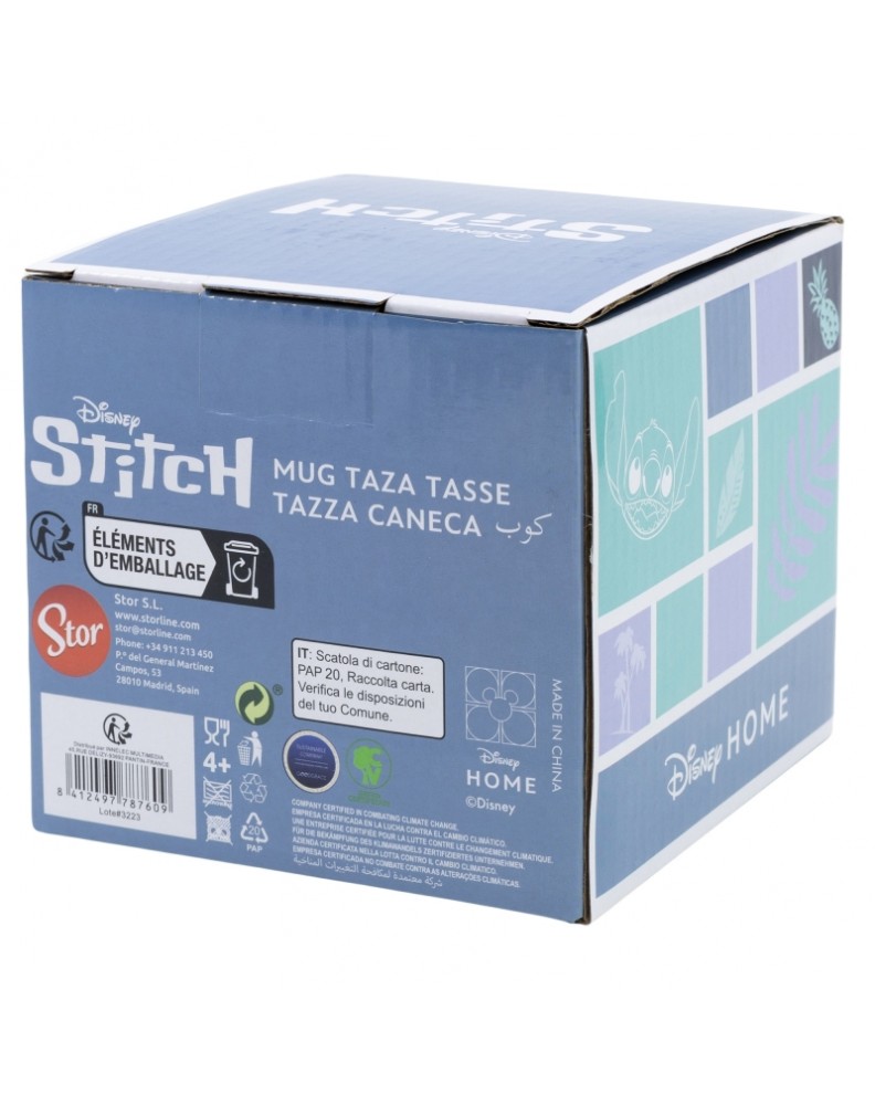 TAZA CERAMICA 3D XXX ML EN CAJA DE REGALO STITCH PINEAPPLE