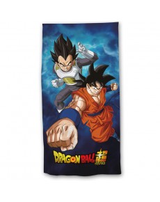 Beach towel with Vegeta and Goku from Dragon Ball Super - COTTON 300GR 70X140CM