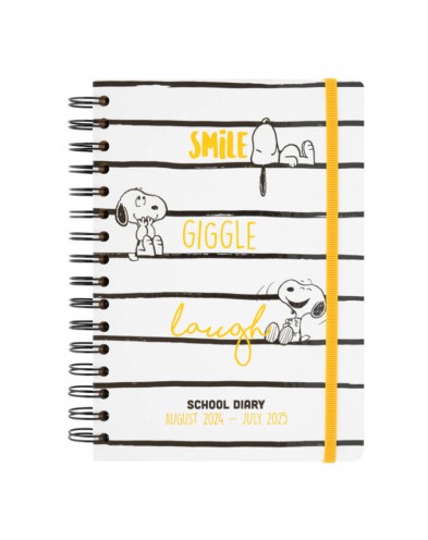 SCHOOL AGENDA 2023/2024 WEEK VIEW A5 12 MONTHS SNOOPY