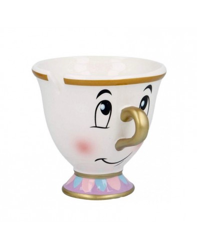 TAZA CERAMICA 3D 190 ML CHIP LA BELLA Y LA BESTIA EN CAJA REGALO