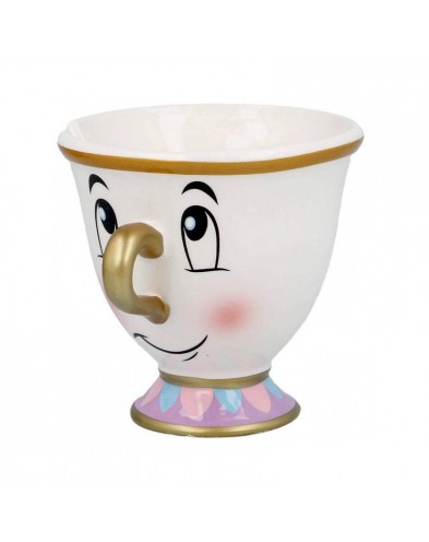 TAZA CERAMICA 3D 190 ML CHIP LA BELLA Y LA BESTIA EN CAJA REGALO