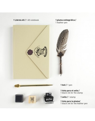 STATIONERY SET CALLIGRAPHY HARRY POTTER