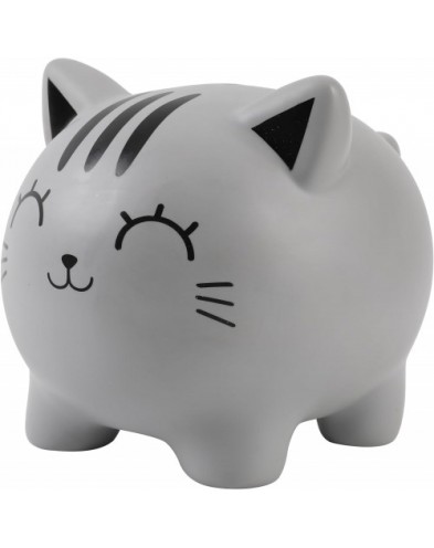 GRAY CAT PIGGY BOX