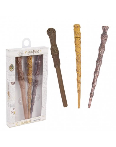 SET DE 3 BOLÍGRAFOS VARITAS HARRY POTTER