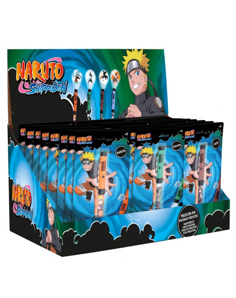 NARUTO SHIPPUDEN ASSORTED PROJECTOR PENS 24 UNITS