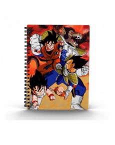 3D EFFECT NOTEBOOK 30X21CM GOKU VS VEGETA DRAGON BALL Z
