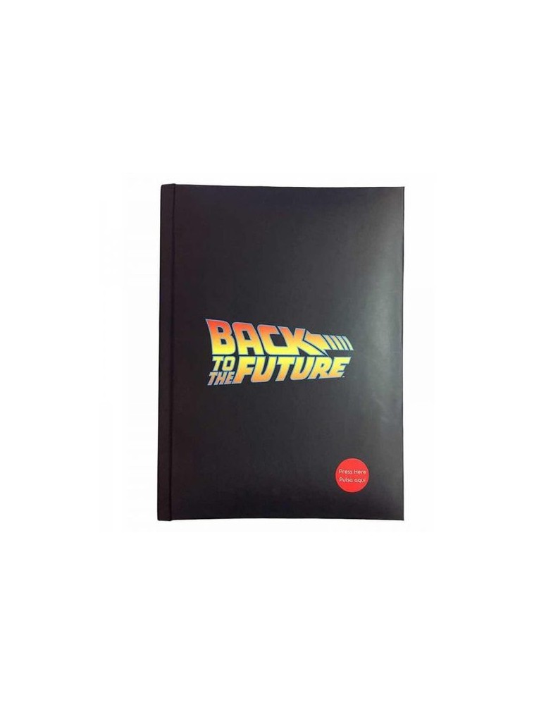 BACK TO THE FUTURE LOGO LIBRETA CON LUZ REGRESO AL FUTURO