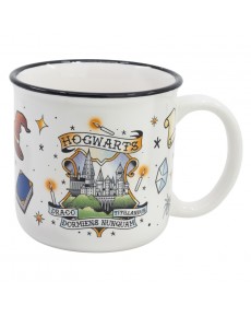 TAZA CERAMICA DESAYUNO 400 ML EN CAJA REGALO HARRY POTTER MAGIC SYMBOLS