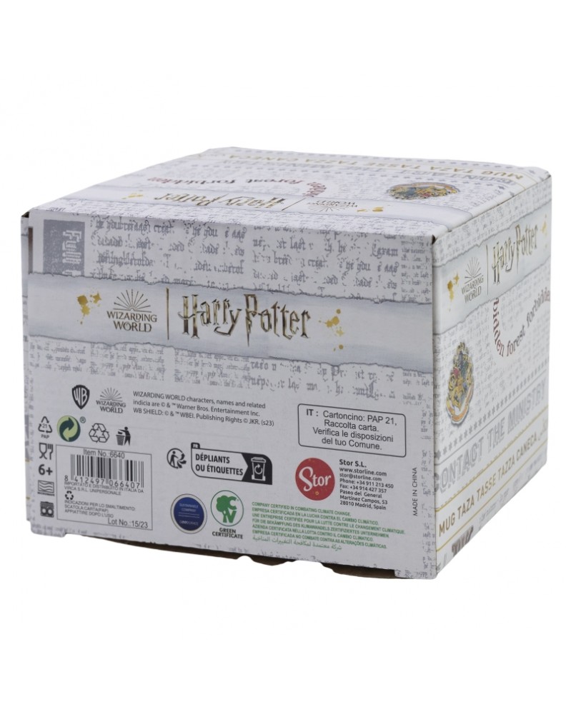 TAZA CERAMICA DESAYUNO 400 ML EN CAJA REGALO HARRY POTTER MAGIC SYMBOLS