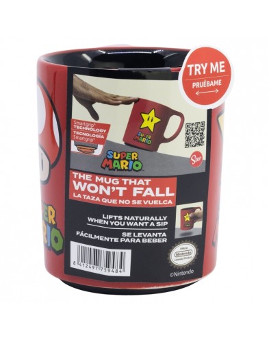 TAZA CERAMICA ANTIVUELCO 300 ML SUPER MARIO POWER