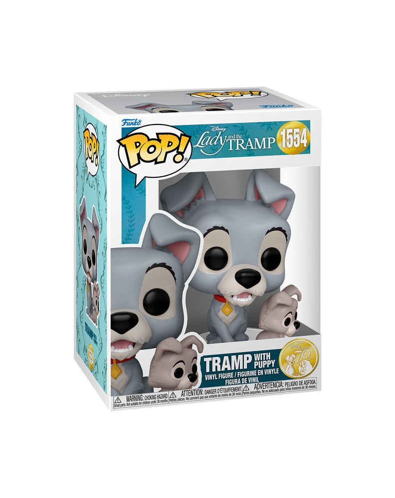 FUNKO POP DISNEY-LADY AND THE TRAMP- TRAMP WITH PUPPY