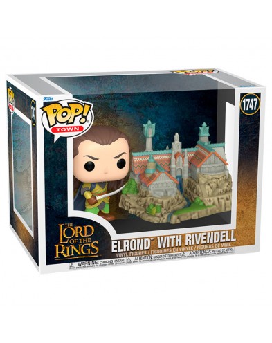 POP TOWN FIGURE THE LORD OF THE RINGS LORD ELROND WITH RIVENDELL