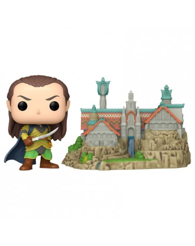 POP TOWN FIGURE THE LORD OF THE RINGS LORD ELROND WITH RIVENDELL