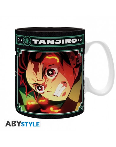 TAZA DEMON SLAYER 460ML TANJIRO BLACK & GREEN