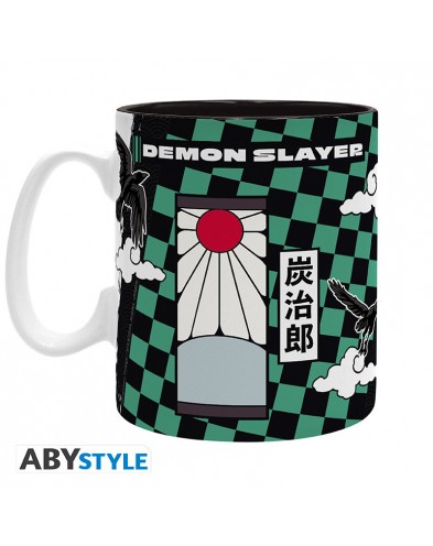 TAZA DEMON SLAYER 460ML TANJIRO BLACK & GREEN