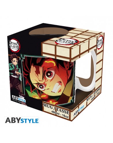 TAZA DEMON SLAYER 460ML TANJIRO BLACK & GREEN